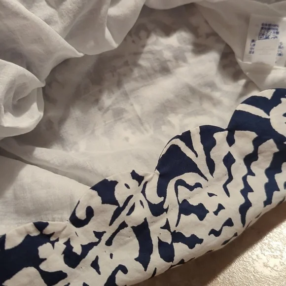 Lands End Navy Blue and White Dress Size 10 - Picture 15 of 15